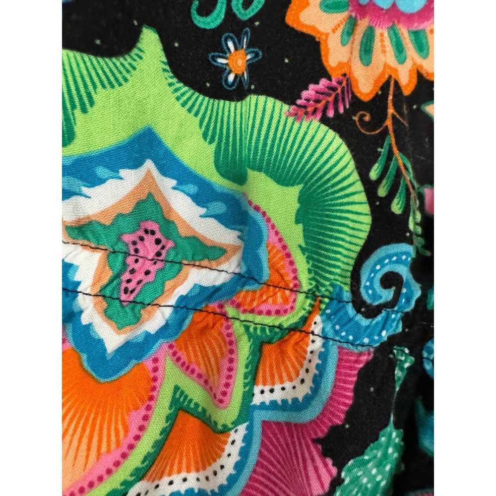 Ulla Popken Tunic Top Women 24/26 Colorful Floral Boho Empire Waist Artsy Summer - Picture 7 of 8